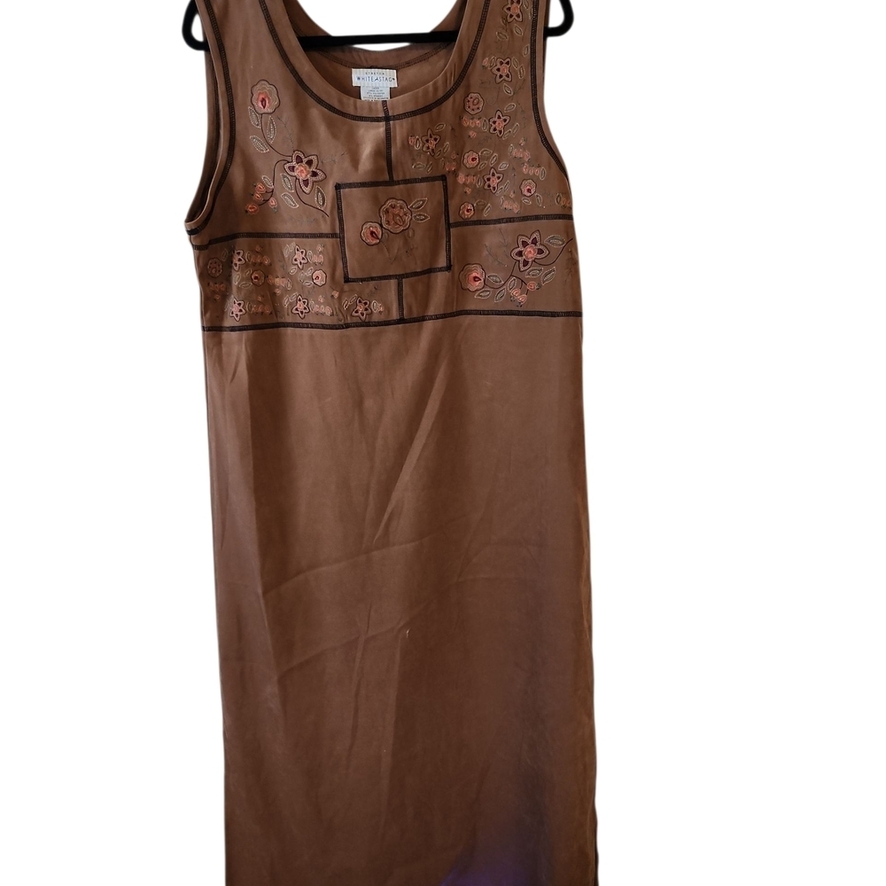 White Stag Brown Floral Midi Dress